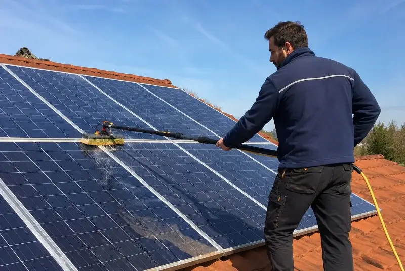 Nettoyage et entretien de panneaux solaires à Niederlauterbach